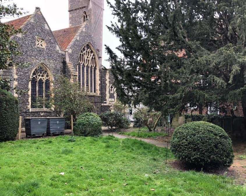 St Margaret’s churchyard in Canterbury will become part of the £26 million high street redevelopment on the site of former department store, Nasons