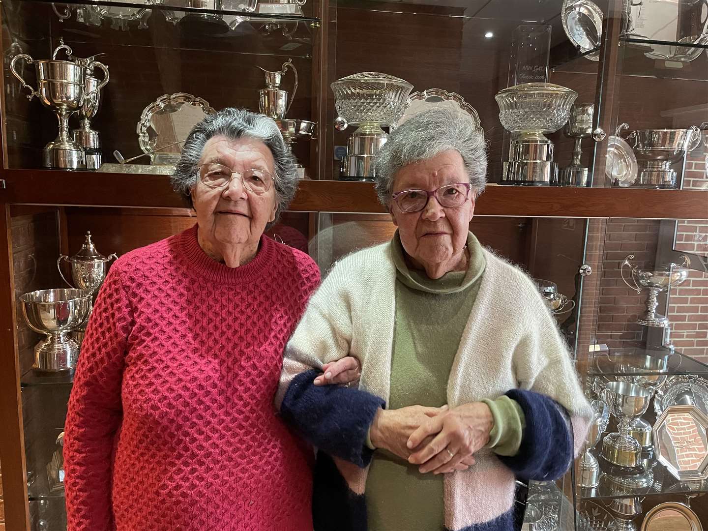 From left: Longtime Gills fans Edna Haas and Iris Smith