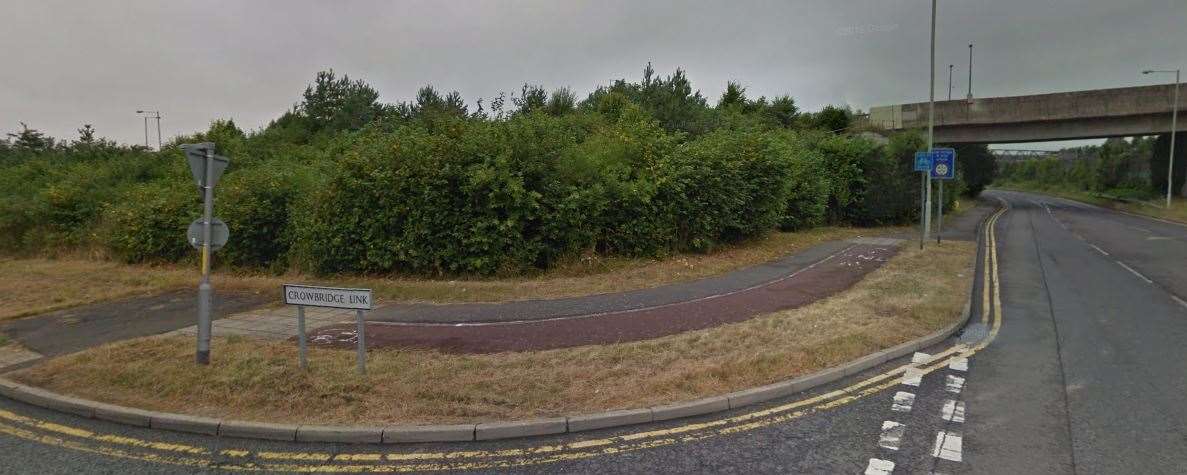 The Crowbridge Link road junction. Credit: Google Maps.