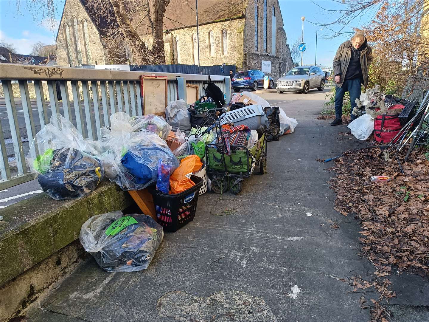 The couple have been struggling to move their belongings now they are homeless