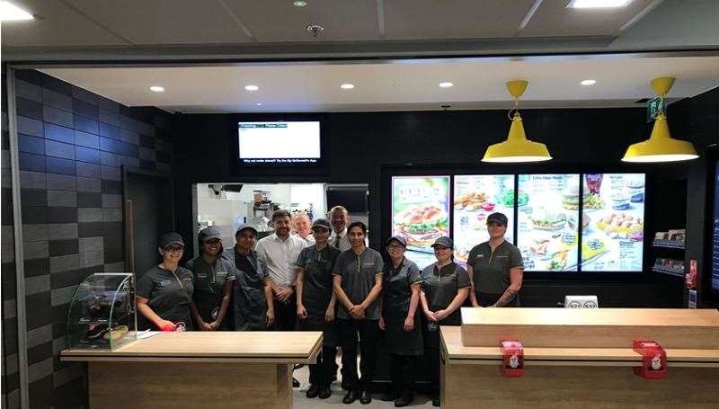 Staff at the new McDonald's in Gravesend. Picture: RED consultancy