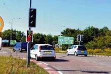 The Stockbury roundabout traffic lights have been out of action since an accident