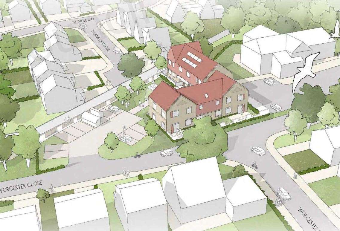 The plans are to build eight flats. Picture: BPTW / Gravesham Borough Council