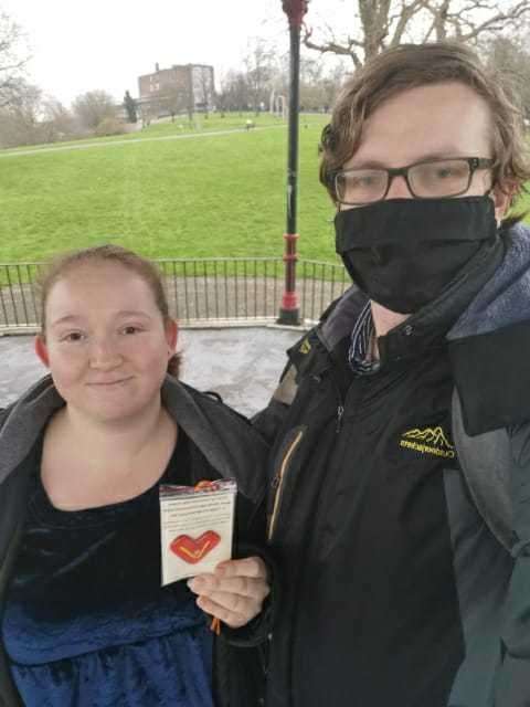 Rebecca Osborne, 25, from Chatham, found a secret heart at the Bandstand with her boyfriend Ryan Felton, 26