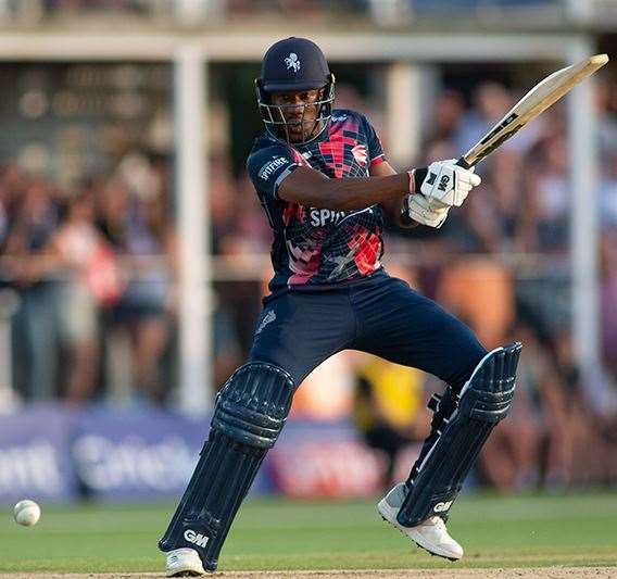Daniel Bell-Drummond opens the batting for Kent against Essex. Picture: Ady Kerry (14344125)