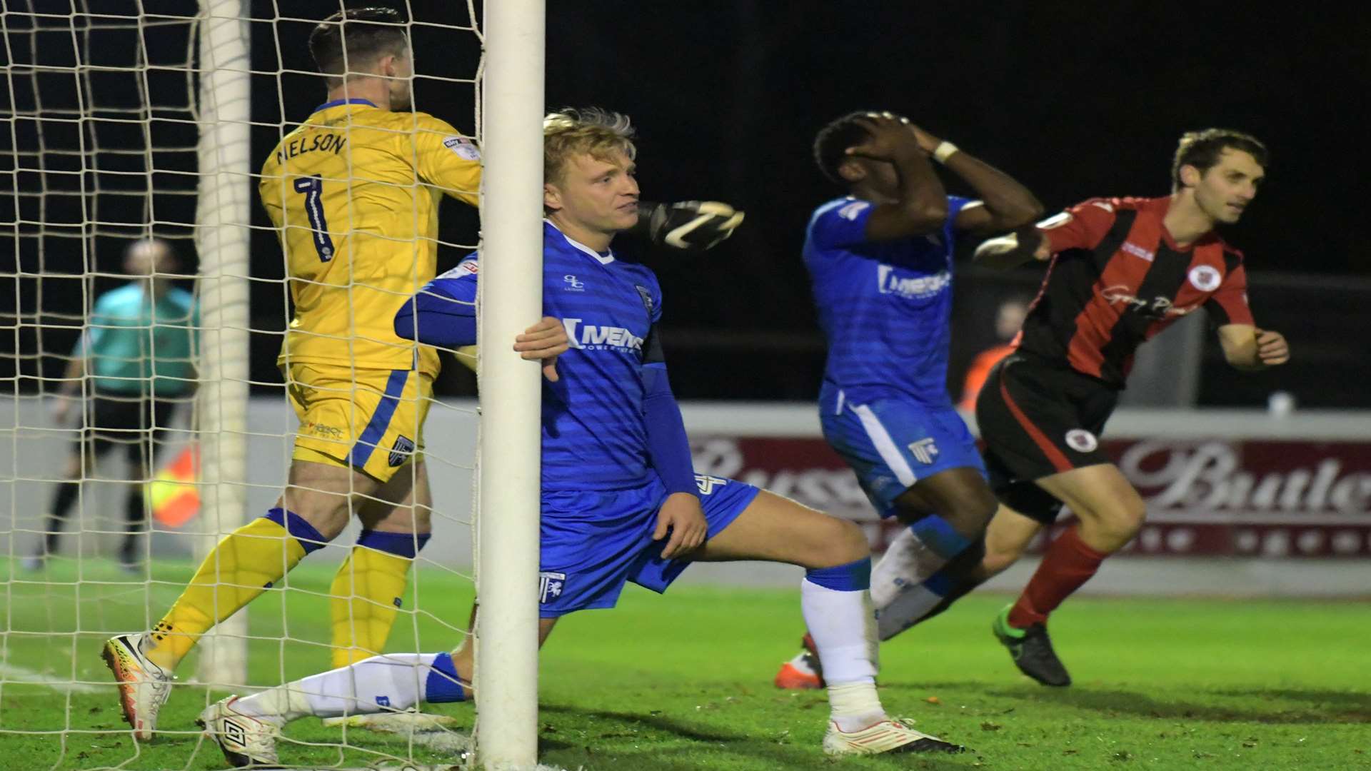 Disappointment for Gillingham as Brackley score their third Picture: Barry Goodwin