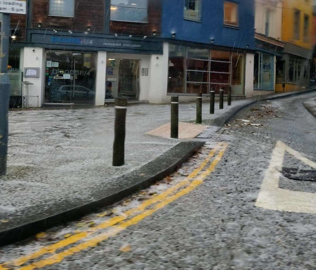 Flooding in the town centre. Picture: Anna Hurma (21178447)