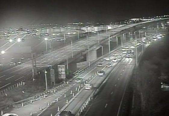 The Dartford Crossing has been closed as Strom Henk batters Kent. Picture: Highways England