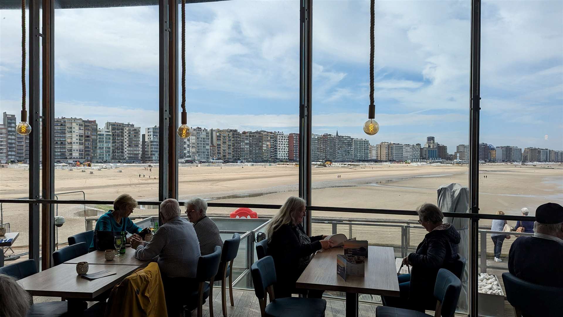 The view from the brasserie at the end of the Belgium Pier in Blankenberge