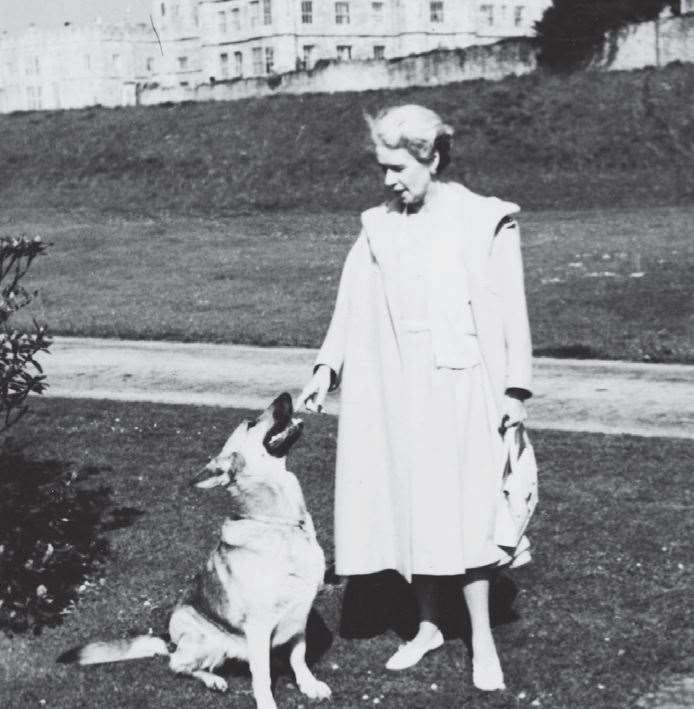 Lady Baillie, pictured with her dog in the 1960s, acquired Leeds Castle in the 1920s and hosted magnificent parties. Picture: The Leeds Castle Foundation