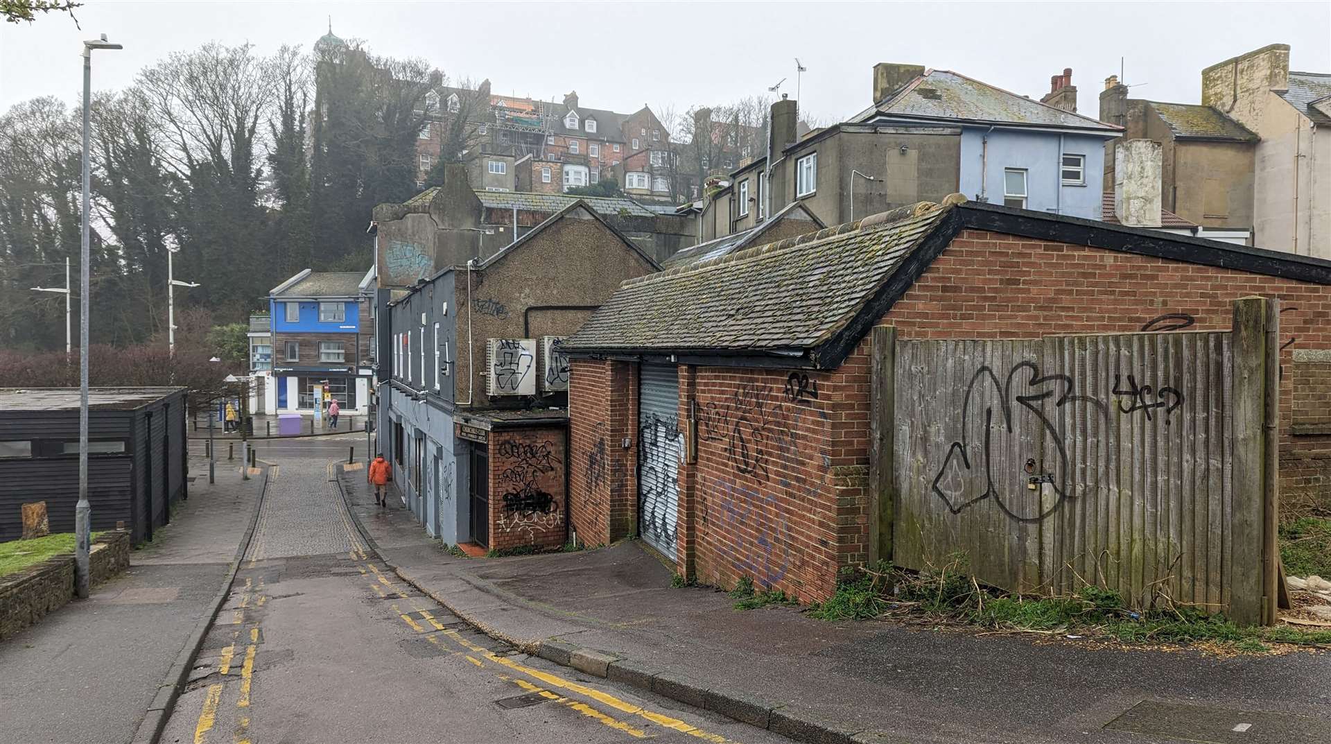 Graffiti is a common sight all over the Harbour ward in Folkestone