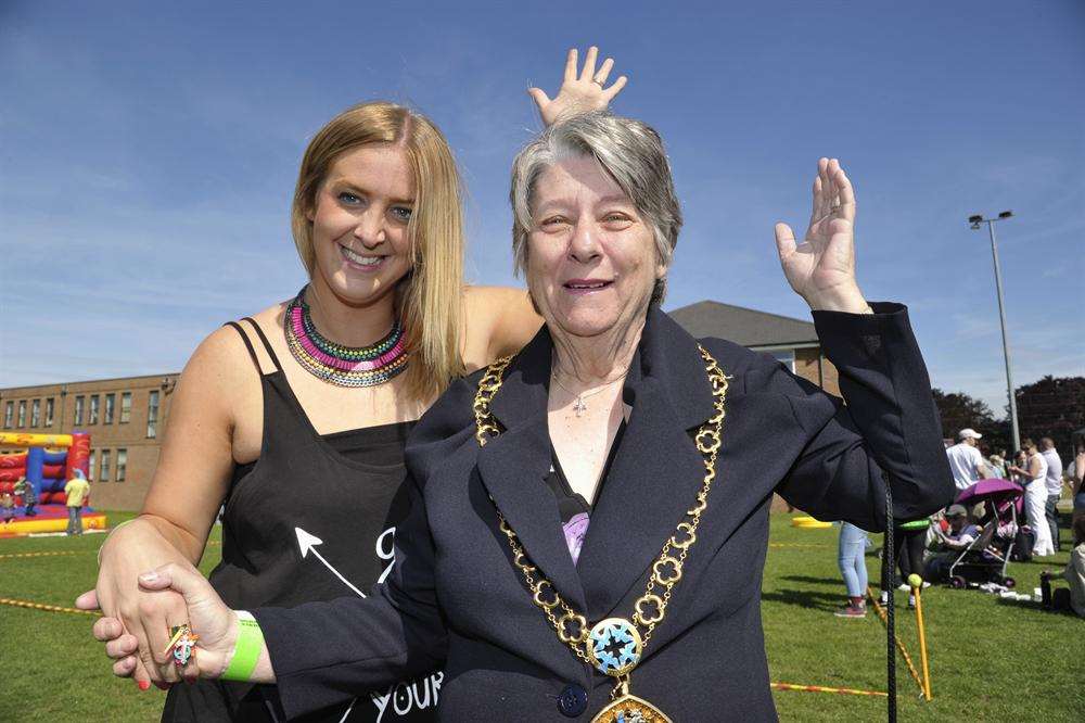 Stacie Hudson(left) who runs Shake That Dance with former Mayor of Swale Cllr Sue Gent.