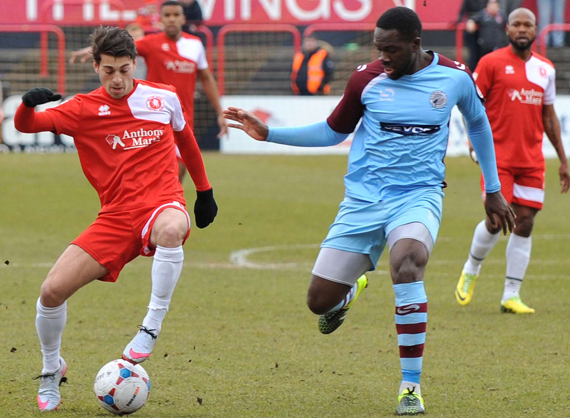 Welling's Scott Kashket in action against Gateshead. Picture: David Brown