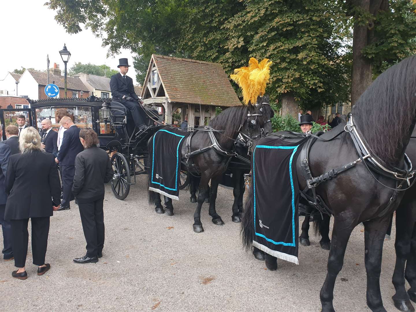 The funeral cortege, which incldued a horse-drawn hearse, wound its way through Herne Bay before arriving at St Martin's Church