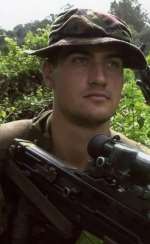 Lt Cpl Oliver Dicketts pictured on exercise in Kenya in 2001