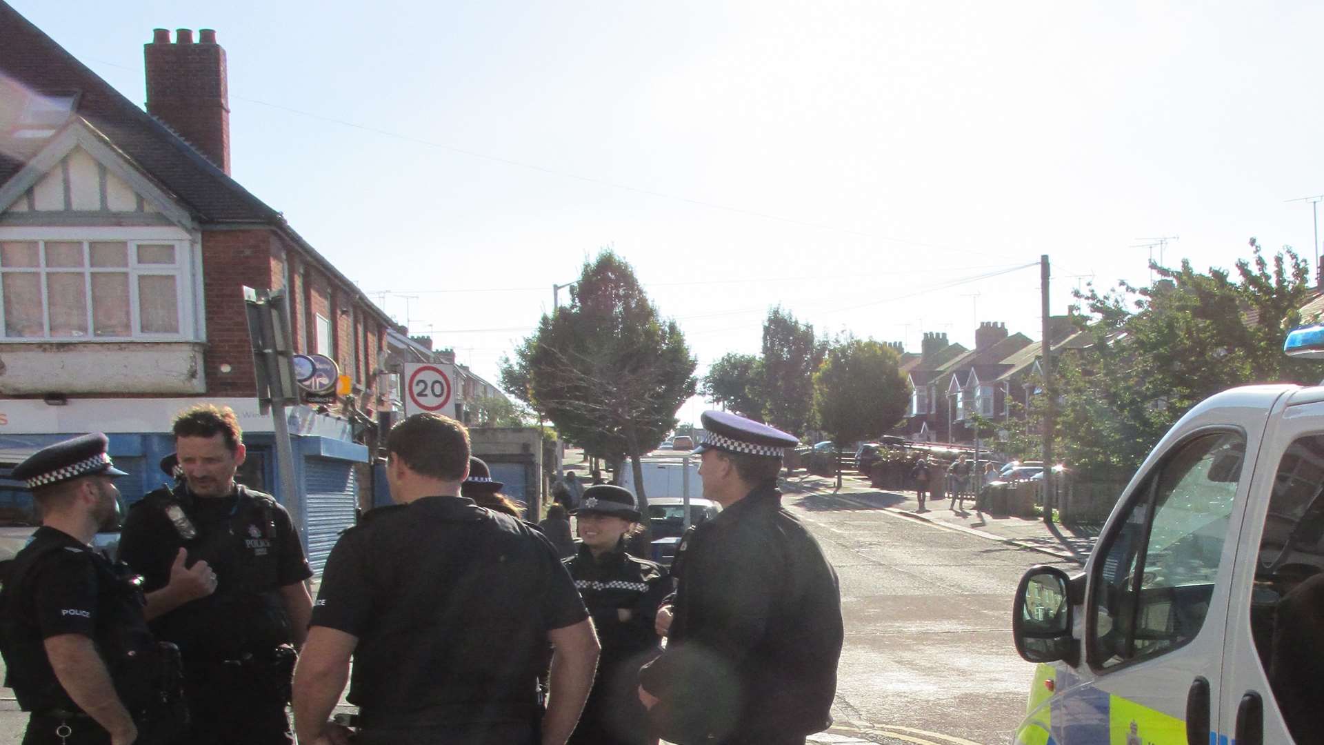 The scene of the anti-rogue trader raid at Ingoldsby Road, Folkestone,