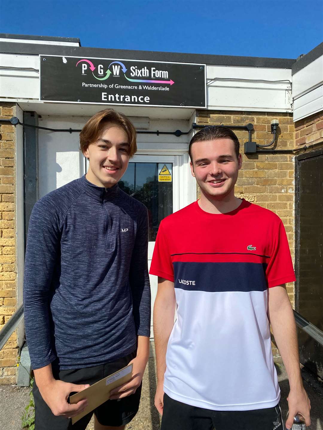 Greenacres Academy A-level students ​Dylan Addison and Jonnie Carroll
