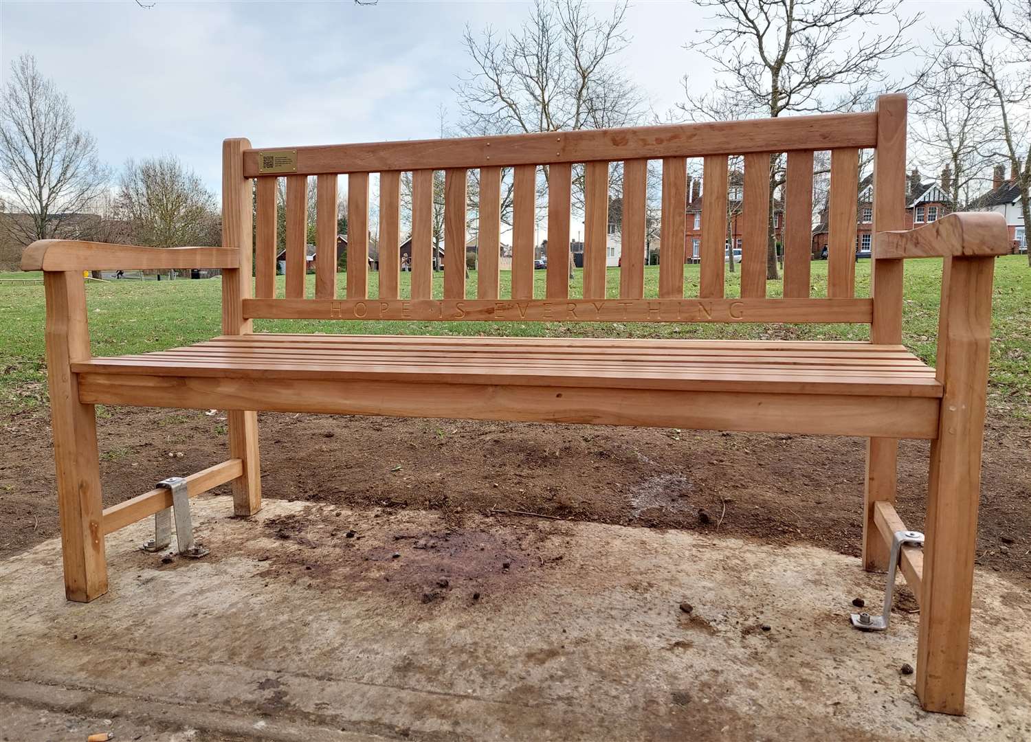 The bench was installed on Wednesday, January 19