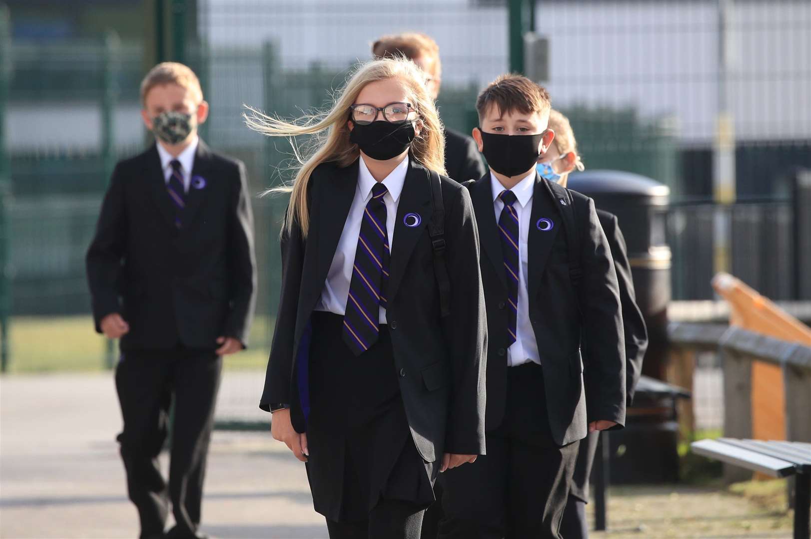 Children from Year 7 upwards are wearing face masks in communal areas