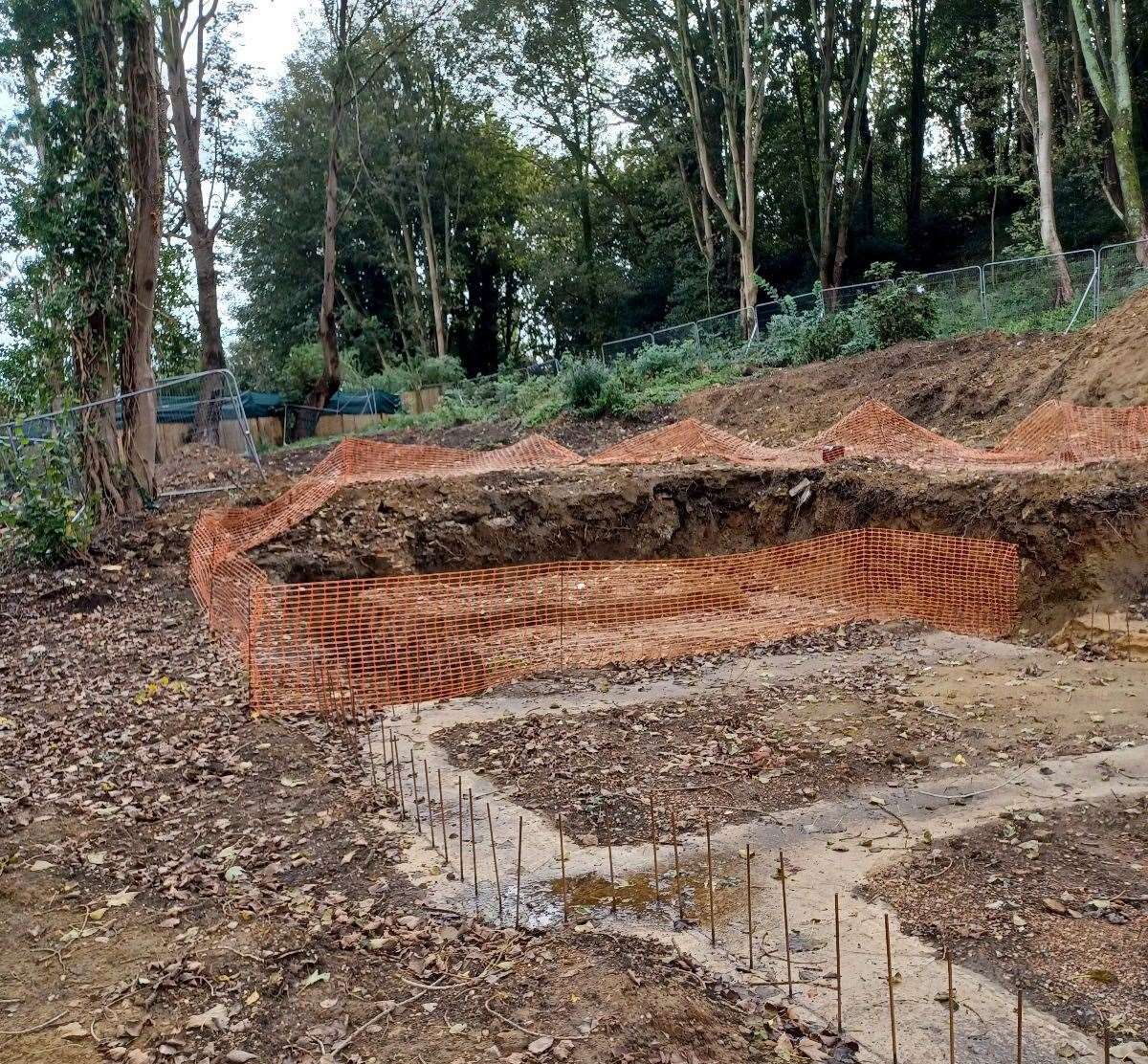 Two brick tanks possibly dating back to the 20th century were discovered
