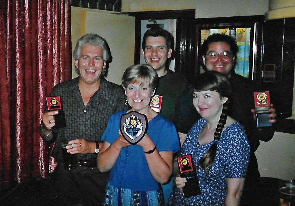 Winning quiz team - (from left) Peter Willcox, Frank Maskell, Paul Brooks,Wendy Stenhouse and Maria Kelly