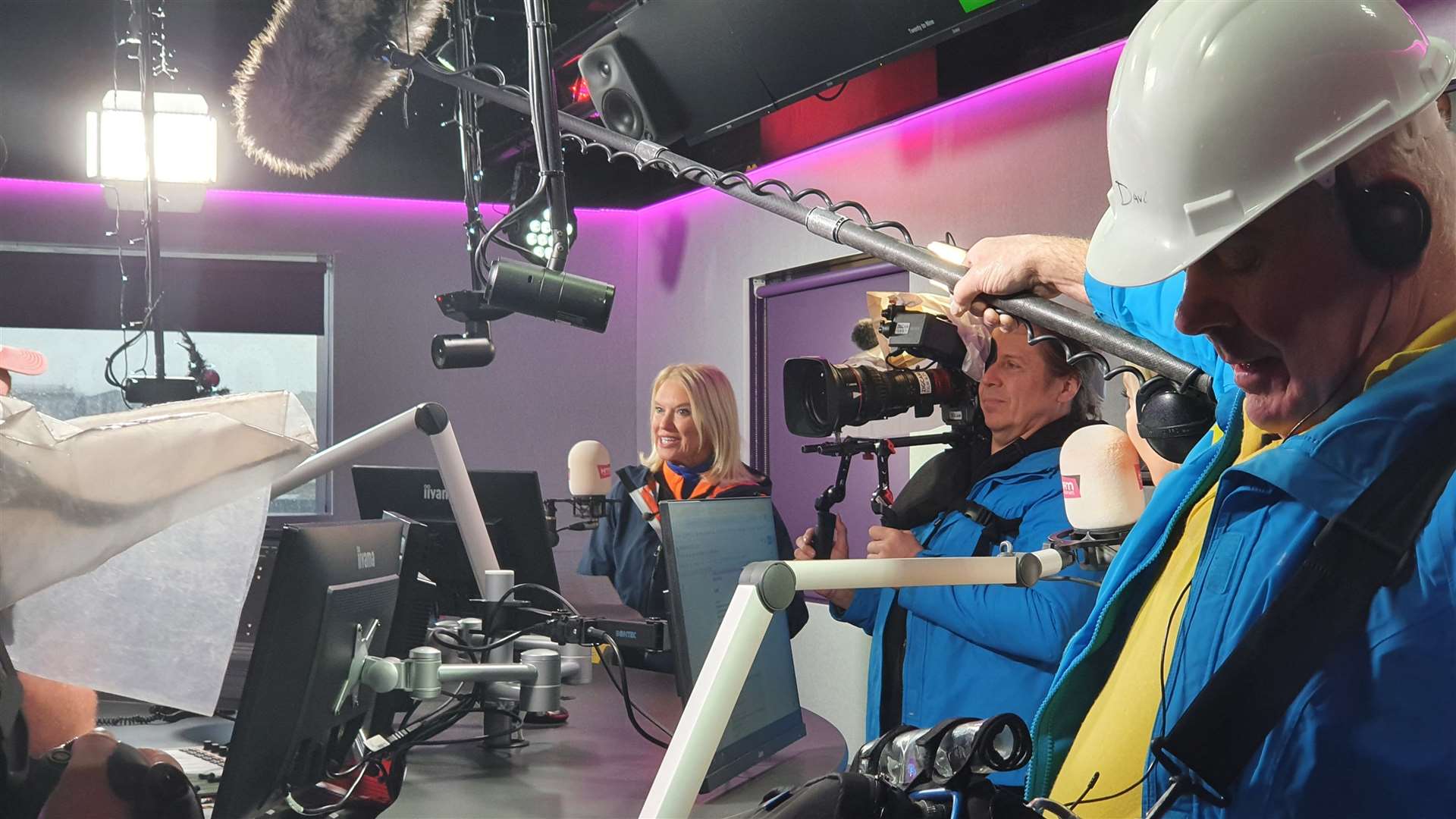 Anneka Rice visited kmfm in November to campaign for volunteers for her new episode of Challenge Anneka, filming at Foal Farm in Biggin Hill