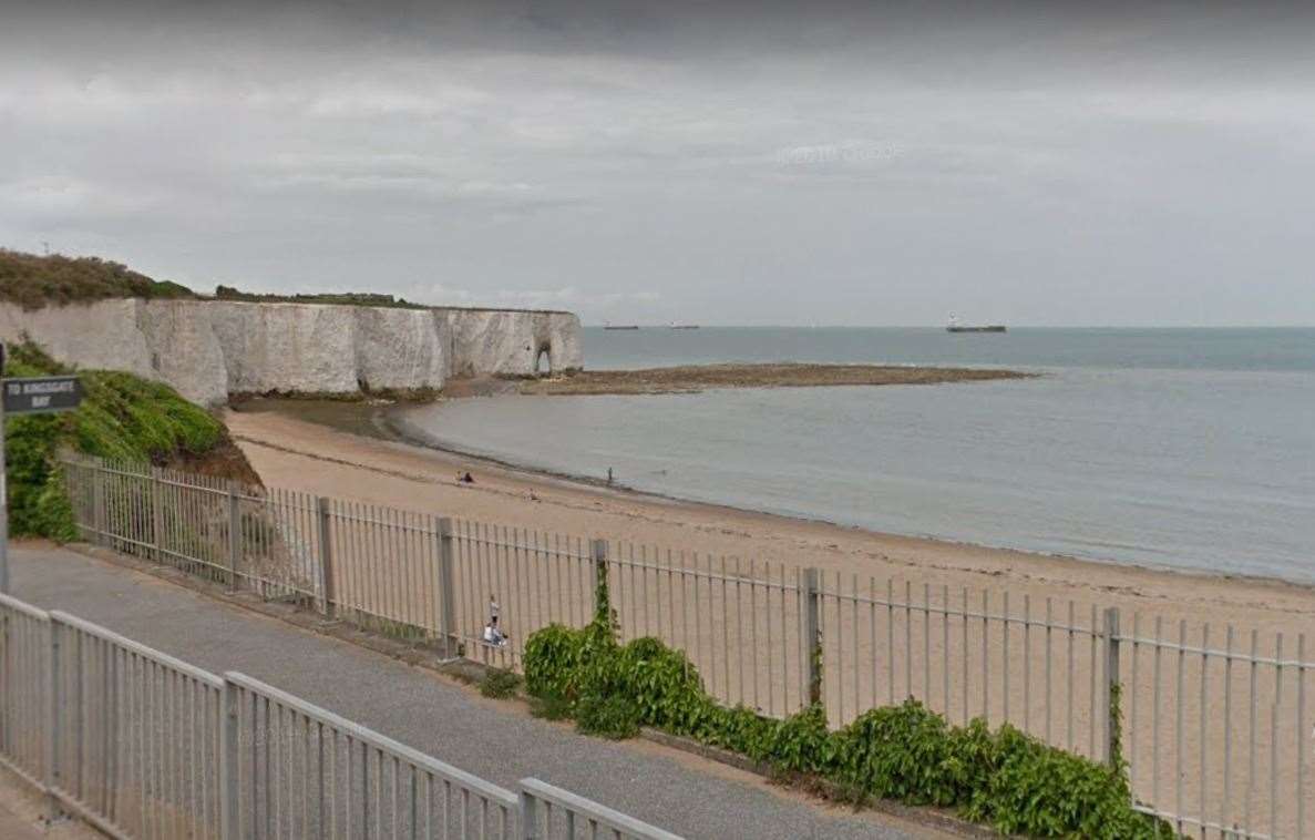 The woman's body was found in Kingsgate Bay, Broadstairs. Picture: Google Street View