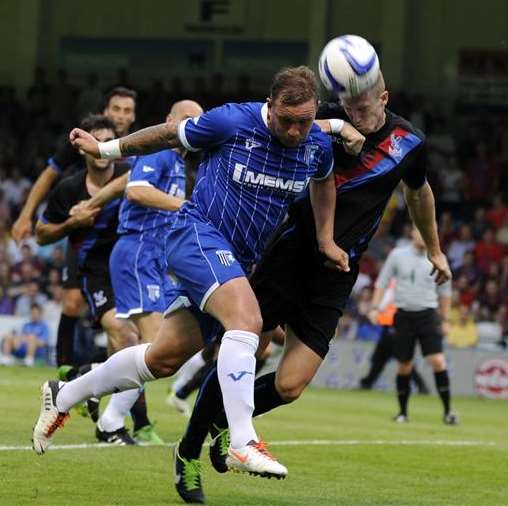 Danny Kedwell in action against Crystal Palace Picture: Barry Goodwin