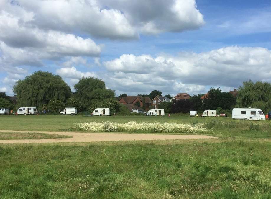 Travellers had been squatting on Kingsmead Field.