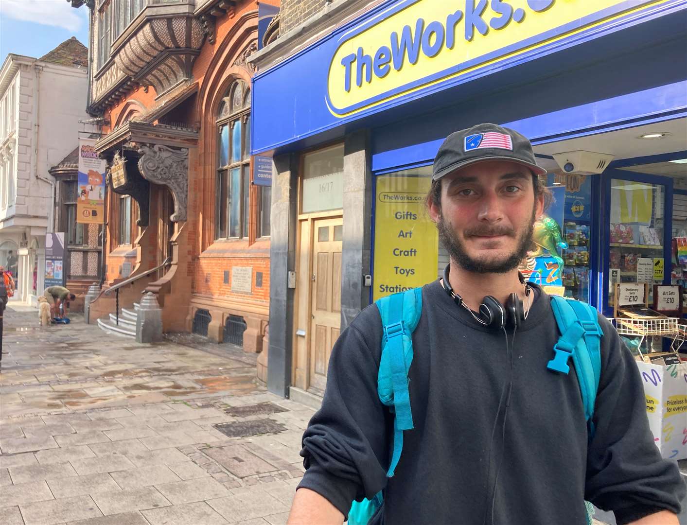Deliveroo worker Toby Allen concedes that some riders in Canterbury 'drive like lunatics'