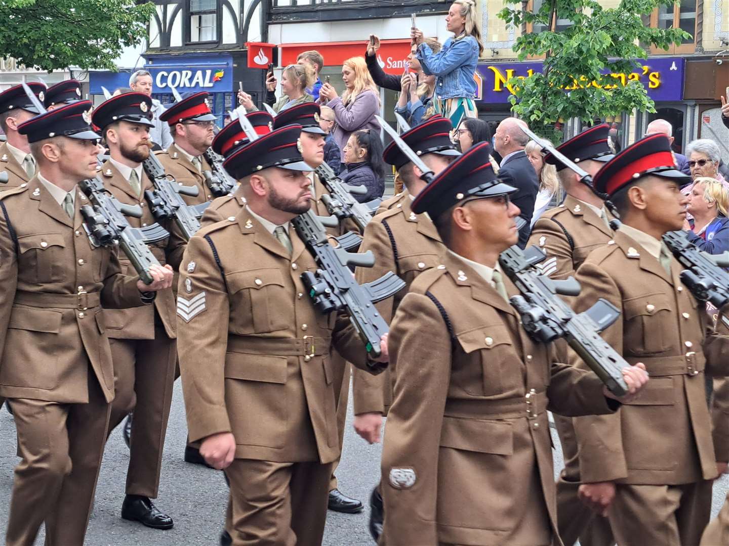 Procession along Maidstone High Street (18/05/24) to celebrate the inauguration of Maidstone’s new mayor, Cllr John Perry. Picture: Alan Smith