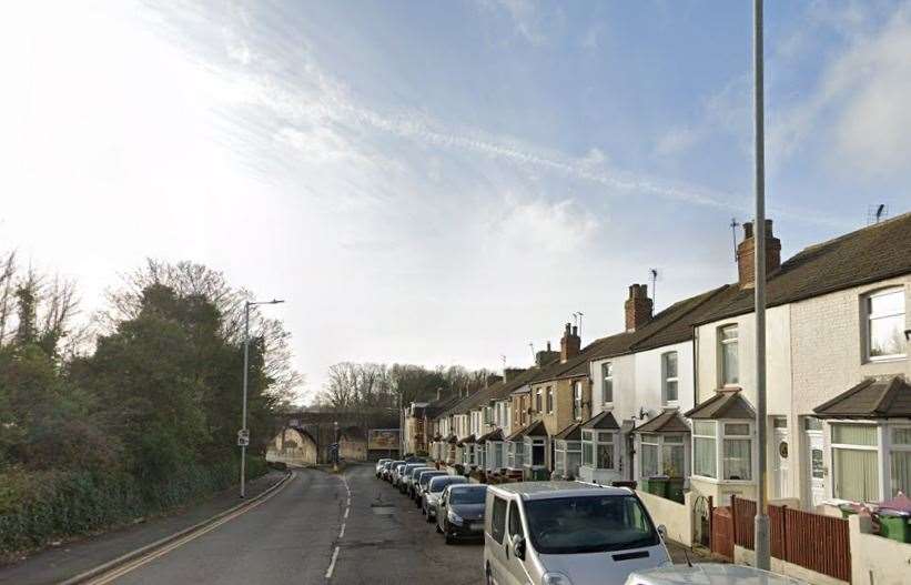Dover Road in Folkestone was shut by police during the incident. Picture: Google Street View