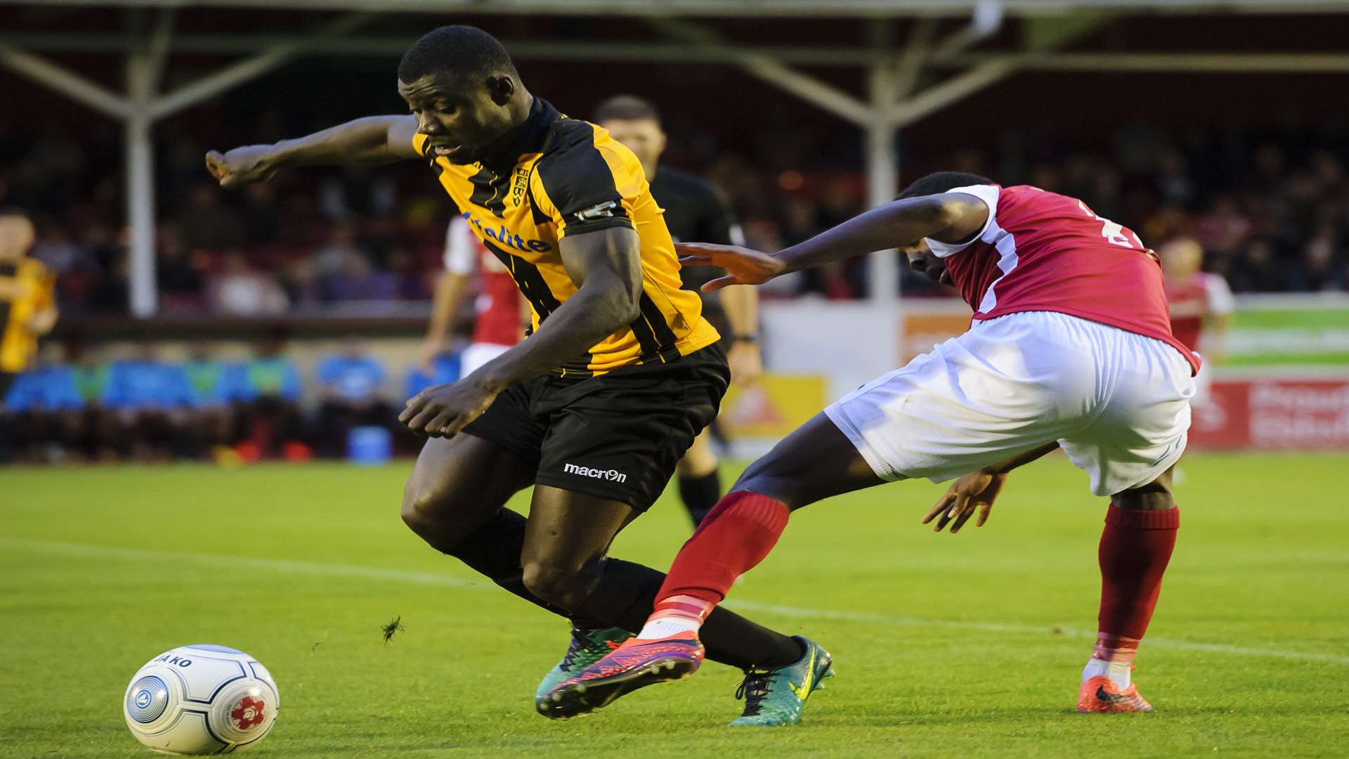 Seth Twumasi turns away from Myles Weston Picture: Andy Payton