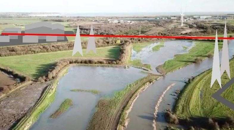 Wildlife Keith Ross has produced a mock-up of how the Minster marshes could look if National Grid's converter station is approved
