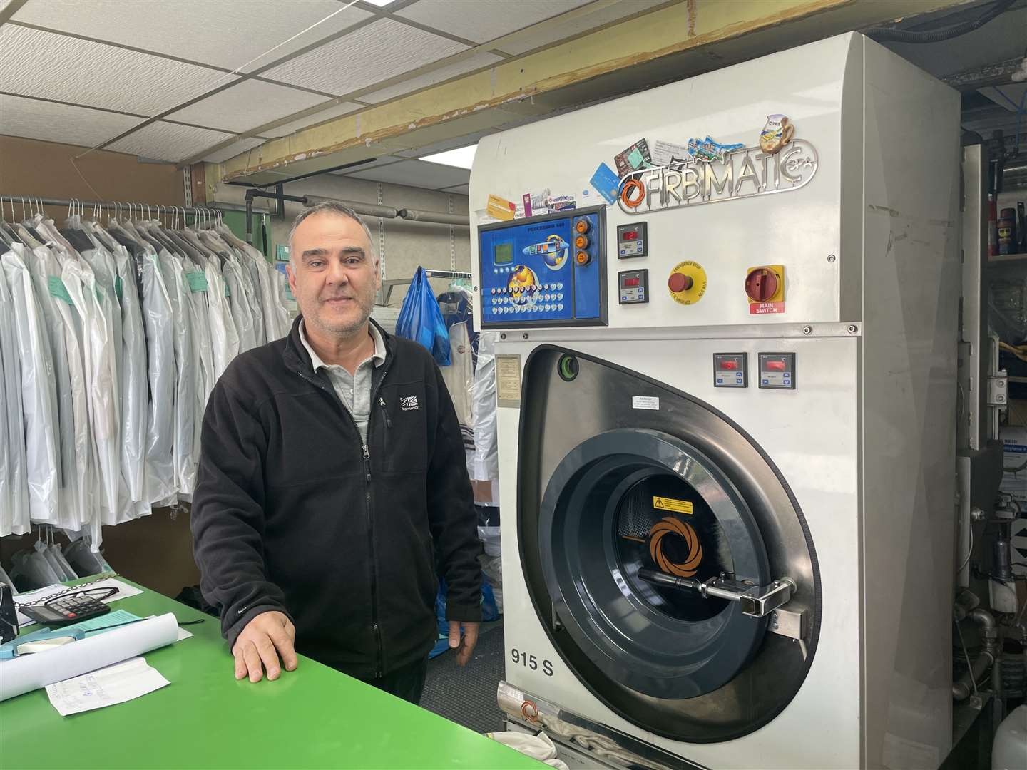 Eddie Williams, who has Evergreen Dry Cleaners in Hythe Street for 32 years, fears this may be his last year running the business