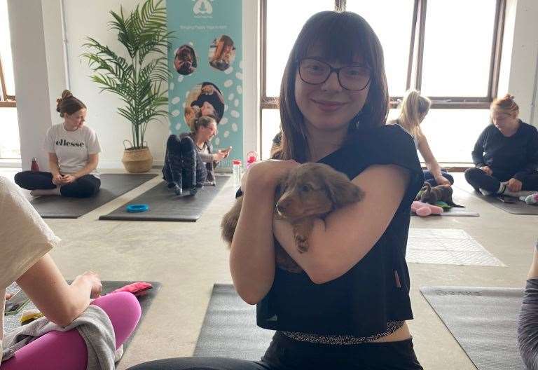 We tried Happy Puppy Yoga at Sun Pier House, Chatham