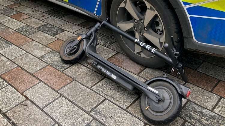 Police are cracking down on illegal e-scooter use. Picture: Kent Police