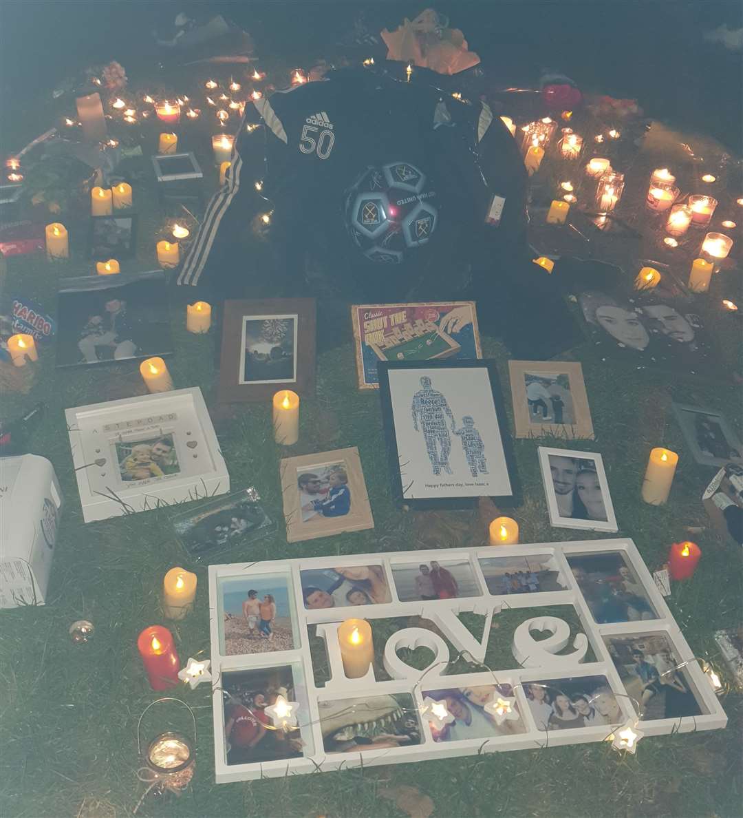 A vigil which was held in memory of Reece Watson