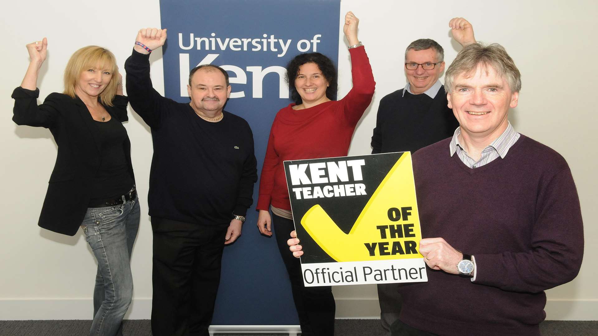 The University of Kent is playing a leading role in the Kent Teacher of the Year Awards 2016 which are now open for nominations. Pictured: senior staff from the politics, maths, physics, foreign language, history and bioscience departments.