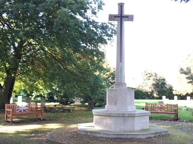 The benches were put in the cemetery as a 'charitable act' by the Royal British Legions so that those attending the remembrance service could sit comfortably
