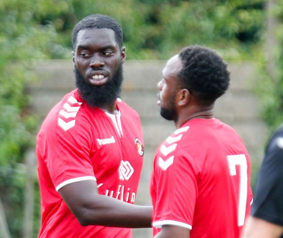 Ayo Obileye scored his first Ebbsfleet goal in the 1-1 draw at Dover Picture: Matthew Walker