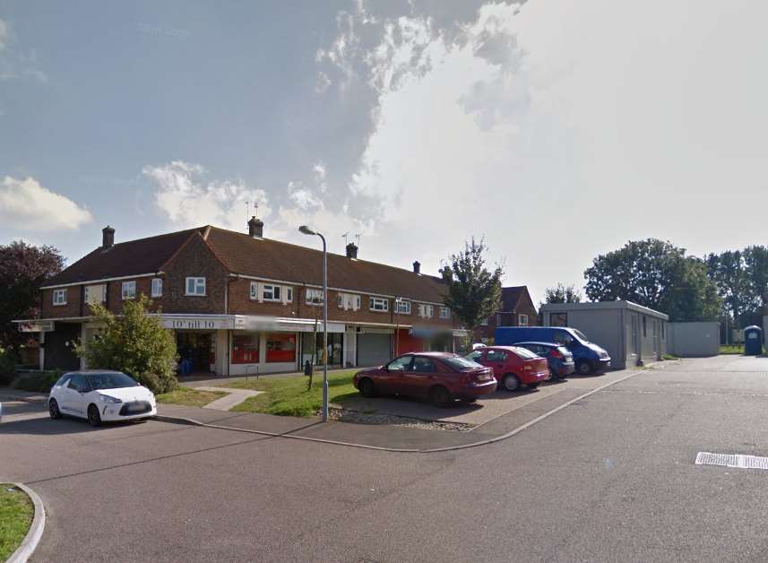 A shop was allegedly burgled in Lawrence Square, Northfleet.