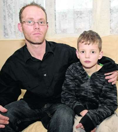Alan Richens with his son Ashley, whose ninth birthday was ruined