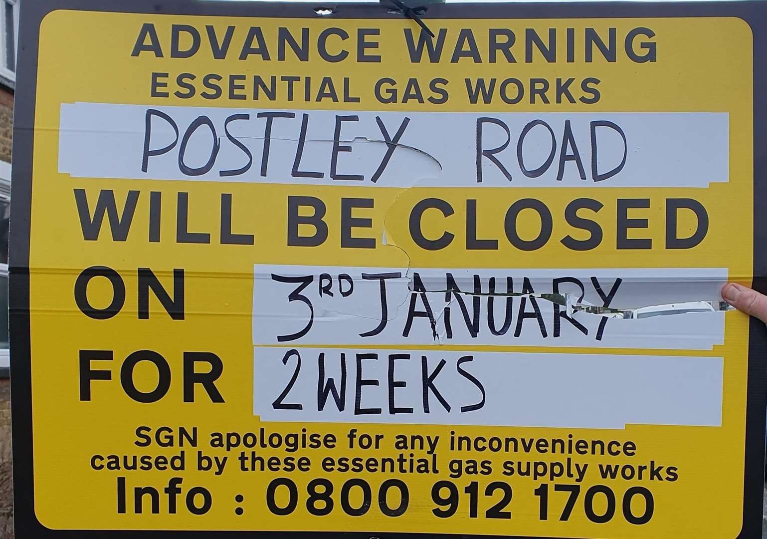 The essential gas works have now been postponed. Picture: Angela Sinclair