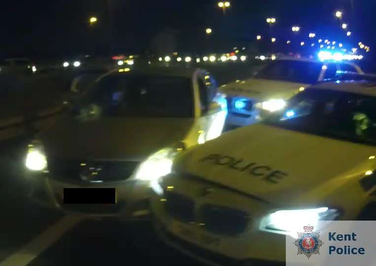 Officers surrounded the vehicle as it approached the Dartford Crossing. (1264076)