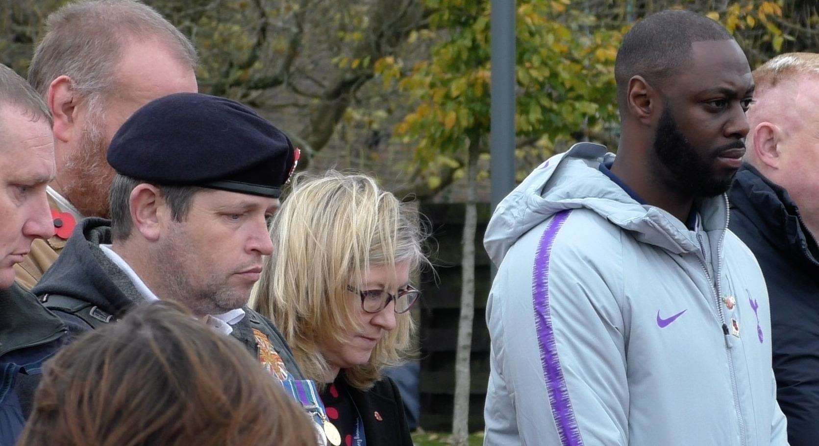 Ledley King during the service