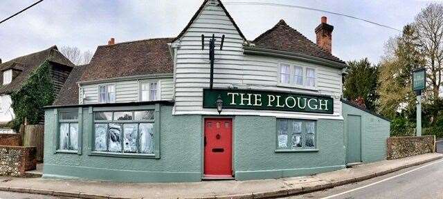 The new exterior look of The Plough at Trottiscliffe