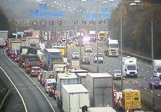 The queues on the M25. Picture: Highways England (5434437)