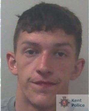 Charlie Spice, 20, was sentenced to two years and two months’ imprisonment. Picture: Kent Police