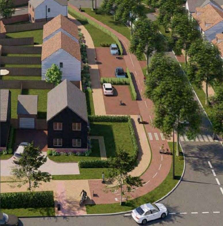 How the Persimmon homes in Paddock Wood might look
